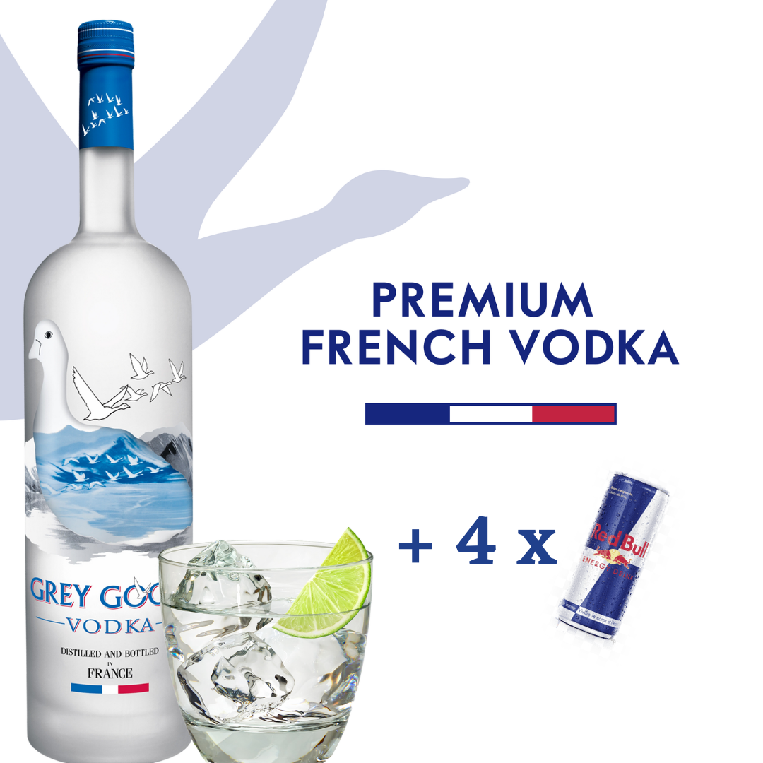 GREY GOOSE VODKA 0,70 L + 4 RED BULL Cugaklik GREY GOOSE VODKA 0,70 L + 4 RED BULL Cugaklik