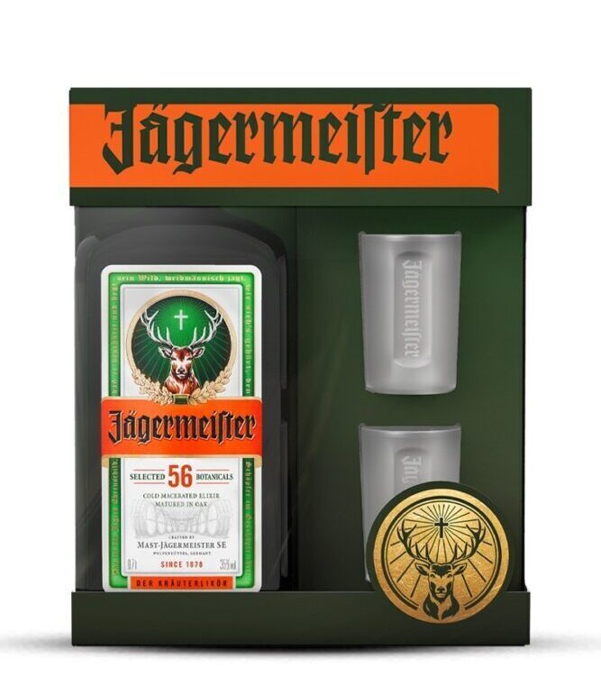 Jagermeister poklon pakiranje - set boca 0,7L + dvije čaše