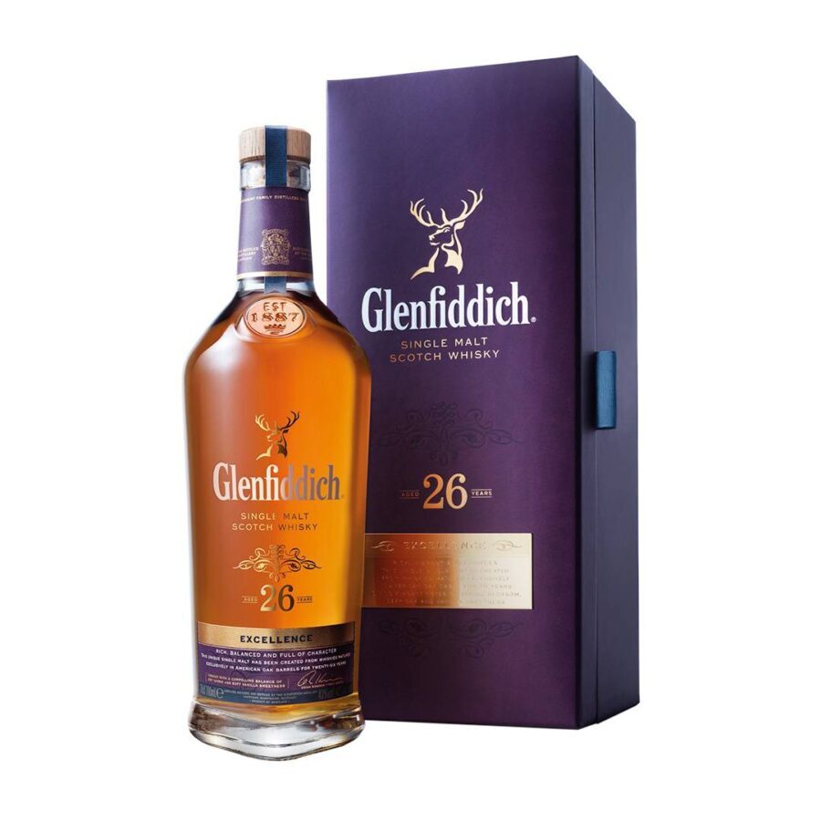 Glenfiddich 26 YO viski u boci od 0,7 i ljubičastom kutijom